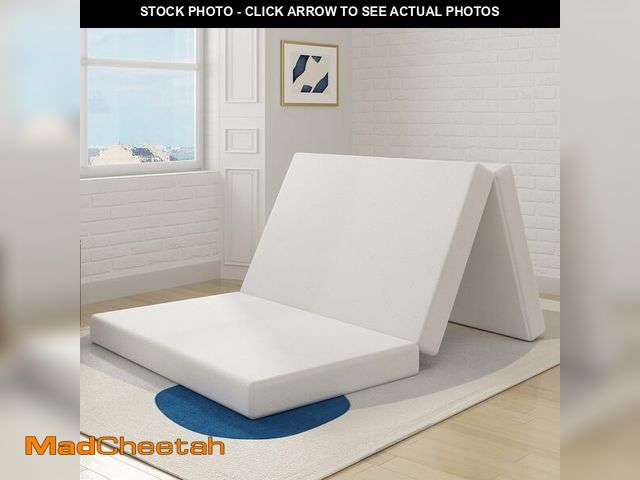 Lot 74-14348503 - Avenco Folding Mattress Topper, 4 Inch Trifold Mattress, Twin XL Folding Mattress for Indoors, RV/Ca...