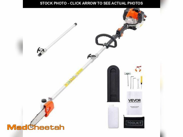 Lot 74-13778725 - VEVOR Gas Pole Saw, 25CC 2 Stroke Gas Powered Pole Saws with 8 in. Cutting Bar, with 23 fl. oz. Fuel...