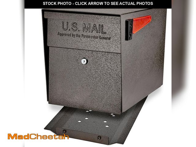 Lot 74-13002241 - Mail Boss Locking Post-Mount Mailbox with High Security Reinforced Patented Locking System, Bronze -...