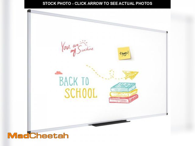 Lot 74-12262195 - VIZ-PRO Dry Erase Board/Whiteboard, 96 x 48 Inches, Wall Mounted Board for School Office and Home 8'...