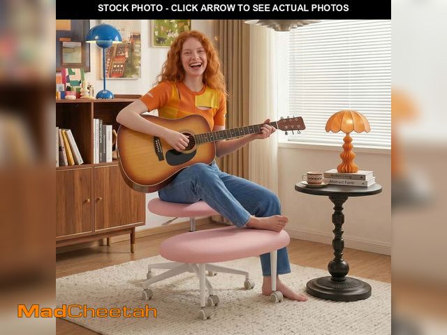 Lot 74-14608551 - Pinmoco Adjustable Height Ergonomic Adhd Chair, Meditation Chair with Lumbar Support, Home Office Ch...