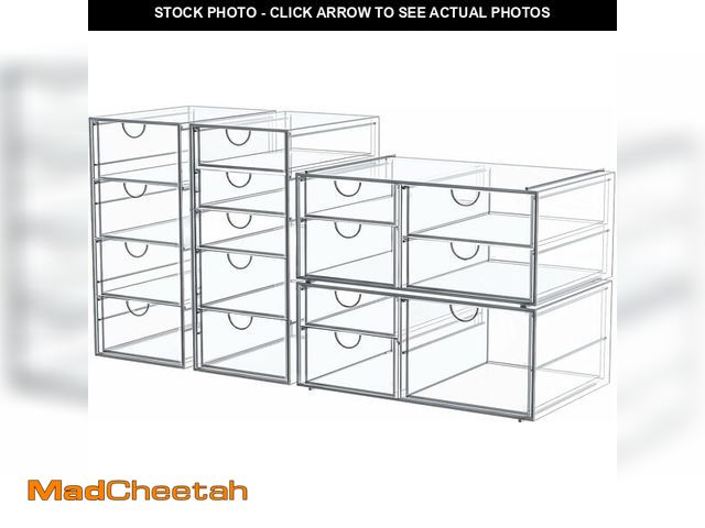 Lot 74-14045996 - caktraie Makeup Organizer Storage With 16 Drawers, 4 Pcs Desktop Office Supplies, Desk Organizers, C...