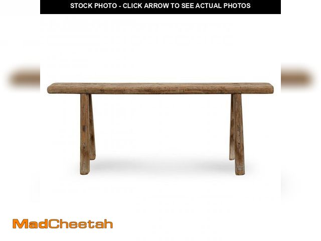 Lot 74-12541533 - Artissance Handmade Wooden Entryway Bench, Vintage Noodle Bench for Living Room, Bedroom, or Entrywa...