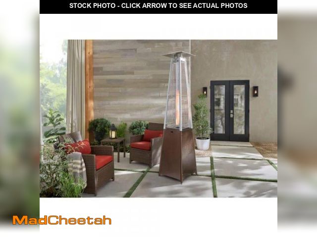 Lot 74-12409183 - Hampton Bay 42,000 BTU Gold Gas Patio Heater - UNUSED