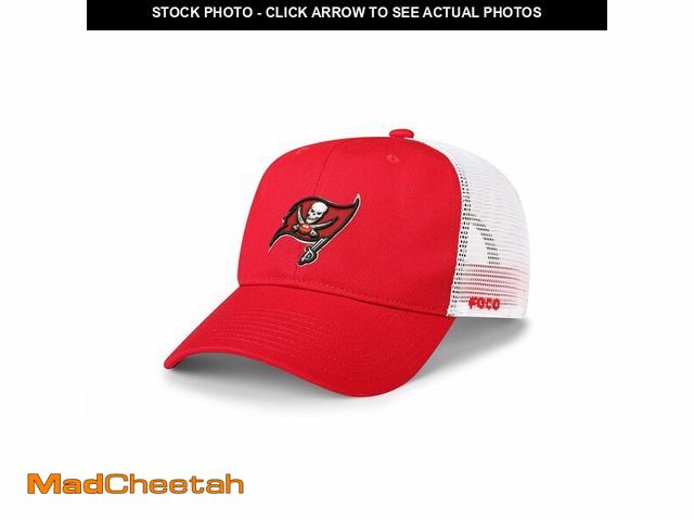 Lot 74-12972148 - FOCO Men's Tampa Bay Buccaneers Cap NFL Logo Mesh Trucker RF Hat, Team Color - USED