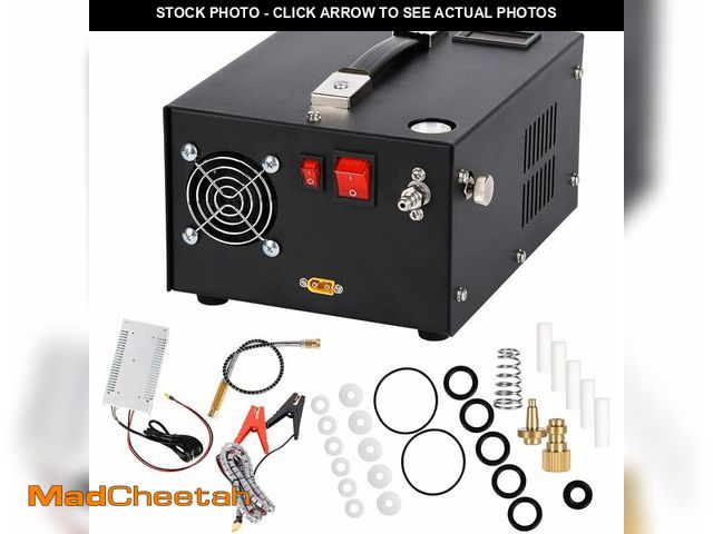 Lot 74-13836210 - PCP Air Compressor, 4500Psi/30MPa, 12V DC/120V AC Airgun Compressor with Manual Shut-off, Built-in F...