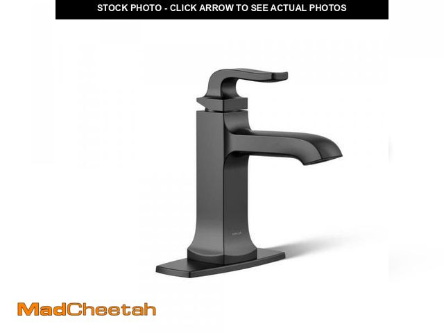 Lot 74-12086546 - KOHLER Rubicon Single Hole Single Handle Bathroom Faucet in Matte Black - UNUSED