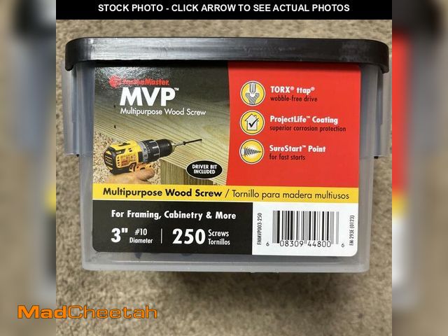 Lot 74-14603299 - Fasten Master MVP Coated Wood Torx Screw 3" #10 (250pcs) - UNUSED