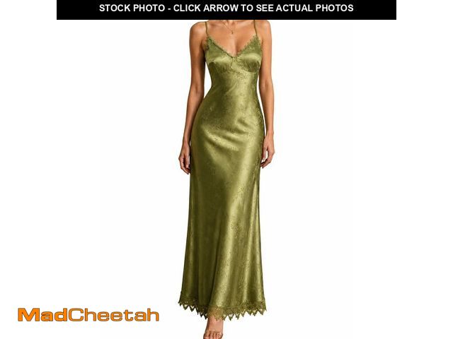 MadCheetah.com - Lot 74-14491502 - RIHOAS Semi Formal Dresses for Women Corset Satin Maxi Dress Green