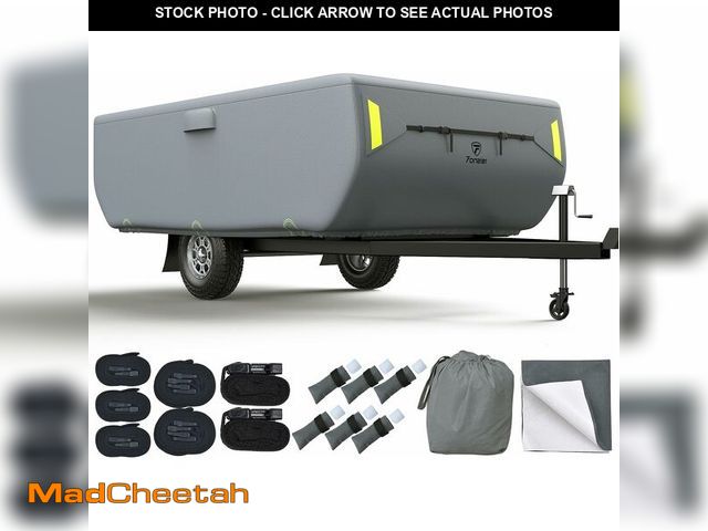 Lot 74-13583564 - Upgraded 7 Layers Pop Up Camper Cover Heavy Duty Fabric Pop-up Folding Camping Trailer Cover, Weathe...