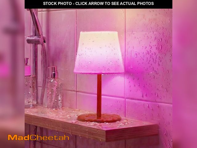 Lot 74-14296796 - EZVALO Spa-Like Shower Lamp Ã¢â¬â Waterproof Bathroom Lamp with Remote, Rechargeable Cordless Moo...