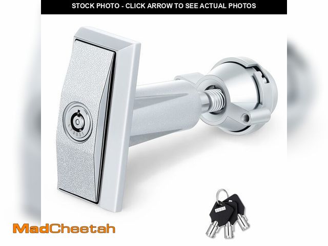 Lot 74-14427903 - Joyfolk Set of 1 Universal Vending Machine Lock with T-Handle and 6 Keys Zinc Alloy Lock Replacement...
