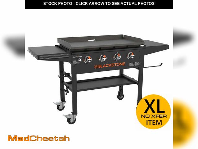 Lot 74-13103443 - Blackstone Original 4-Burner 36" Propane Omnivore Griddle with Dual Side Shelves - UNUSED