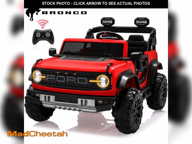 Lot 74-13284583 - 24V 2 Seater Ride on Cars, Licensed Ford Bronco Raptor Powered Ride on Toys Truck with Remote Contro...