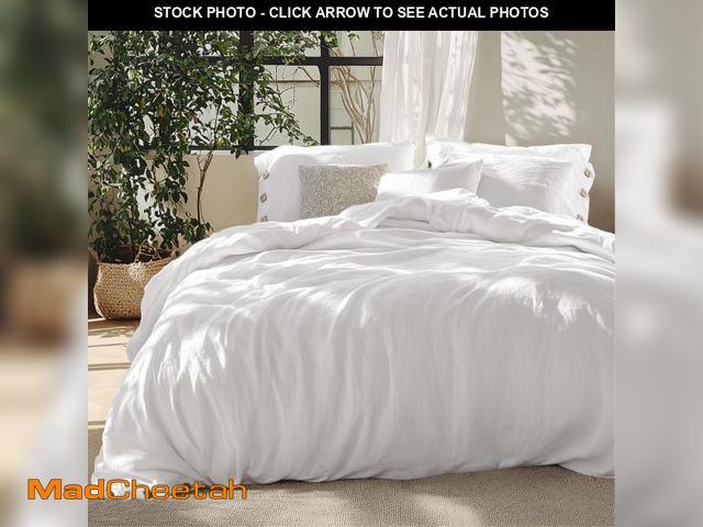 Lot 74-12433475 - Bedsure Linen Duvet Cover King Size - Linen Cotton Blend Bedding Set, Soft &amp; Cozy, 3 Pieces, 1 D...