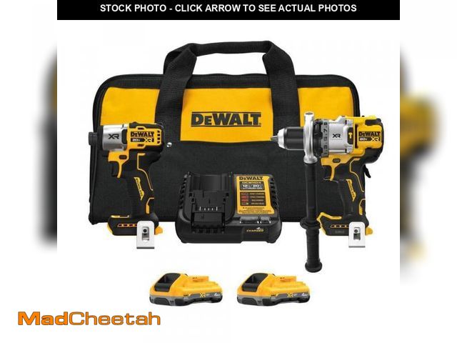 Lot 74-12425197 - DEWALT 20V MAX Lithium-Ion Cordless 2-Tool Combo Kit with (2) 4.0 Ah Batteries, Charger and Kit Bag ...