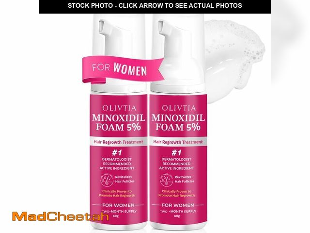 Lot 74-12599795 - 5% Minoxidil Foam for Women Hair Growth: Extra Strength Hair Regrowth Treatment Ã¢â¬â Revitalize ...