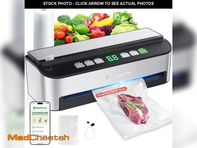 Lot 74-12311842 - PressFree TRUE-Auto Vacuum Sealer Machine, Beelicious 85KPA Fully Automatic 8-IN-1 Food Sealer with ...