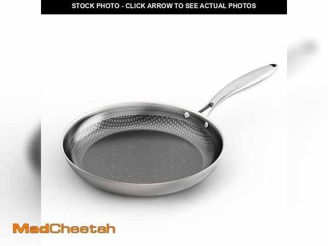 Lot 74-13713531 - COOKER KING 8-Inch Stainless Steel Pan, Hybrid Nonstick Frying Pan, Skillet, 3-Ply Clad Cookware, Ev...