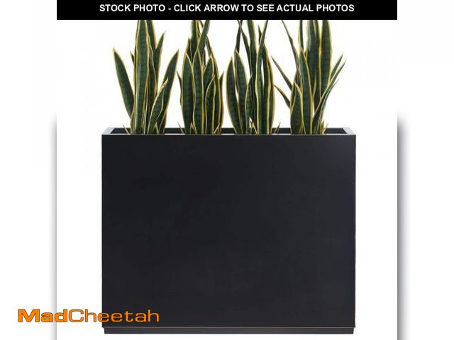 Lot 74-12289268 - Wallowa Long Box Metal Rectangular Planter in Black - UNUSED