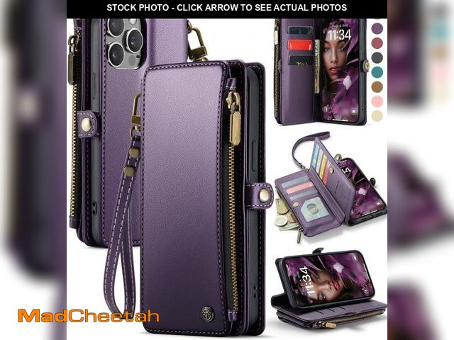 Lot 74-12434966 - Defencase Compatible with iPhone 14 Pro Max Case Wallet with RFID Blocking Card Holder for Women Men...