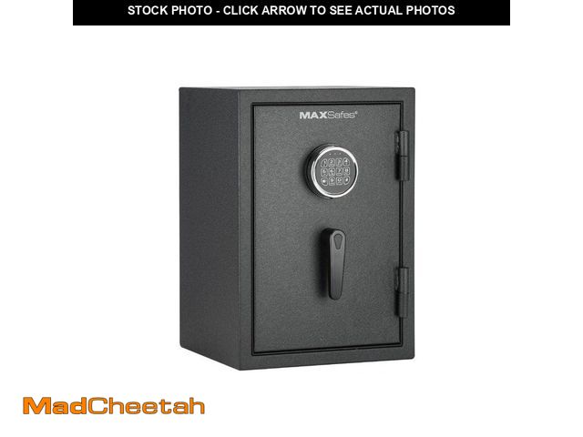 Lot 74-14193159 - MAXSafes 1.0 cu. ft. Fireproof and Waterproof Safe with Electronic Digital Key Pad Access in Black -...