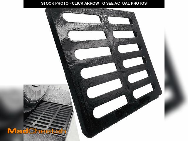 Lot 74-13571866 - MASSLUNT Cast Iron Drain Grate 12x12 in for NDS Catch Basin, B-Class 28100 lbs Heavy-Duty Driveway C...