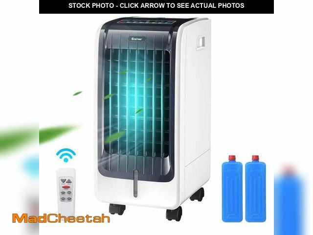 Lot 74-14256179 - Gymax 8,000 BTU Portable Air Conditioner Cools 250 Sq. Ft. with Humidifier, Remote Control and Wheel...