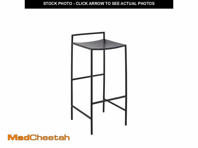 Lot 74-13786143 - JONATHAN Y BSL1004A Svelte 30" Coastal Contemporary Iron Saddle-Seat Low-Back Bar Stool with Foot Re...