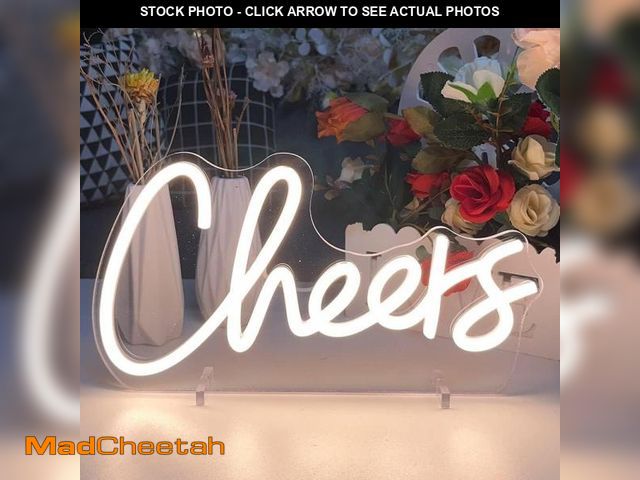 Lot 74-12324811 - Cheers Table Number Neon Sign Desk Lamp Night Light Wedding Letter LED Neon Sign Wedding Table Decor...