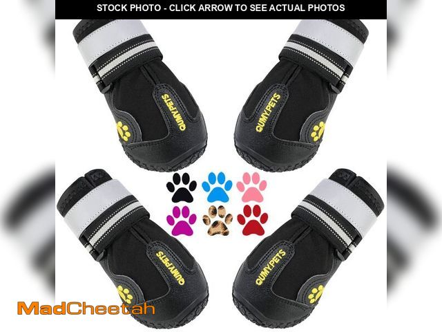 Lot 74-14152052 - QUMY Dog Shoes for Large Dogs, Medium Dog Boots &amp; Paw Protectors for Winter Snowy Day, Summer Ho...