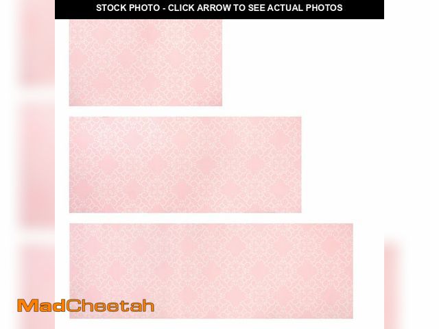 Lot 74-12714589 - MATBAR Kitchen Rugs Sets of 3 Non Slip Washable Pink Kitchen Mats for Floor 3 Piece Set Kitchen Rug ...