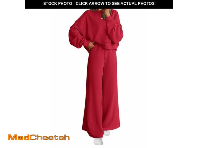 Lot 74-13718828 - PRETTYGARDEN Women 2 Piece Outfits 2026 Spring Sweatsuits Crewneck Sweatshirt Wide Leg Sweatpants Lo...