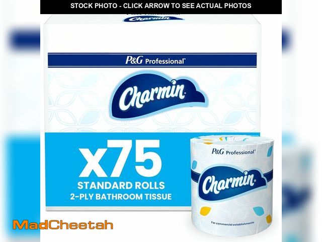 Lot 74-14305464 - Charmin Professional Commercial Toilet Paper Rolls, Bulk 2-Ply Bathroom Tissue, Individually Wrapped...