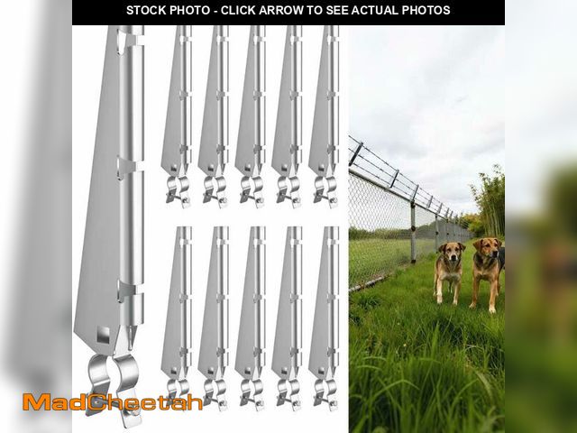 Lot 74-14376683 - 10 Pack Barbed Wire Arm for 1-3/8" Chain Link Fence, Galvanized Steel Fence Height Extender for Gard...