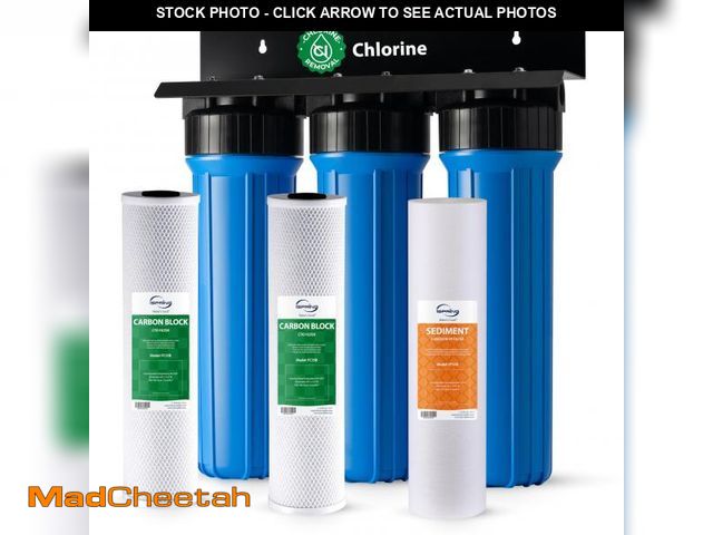 Lot 74-12162034 - iSpring Whole House Water Filter System, Highly Reduces Sediment, Taste, Odor, and up to 99% Chlorin...