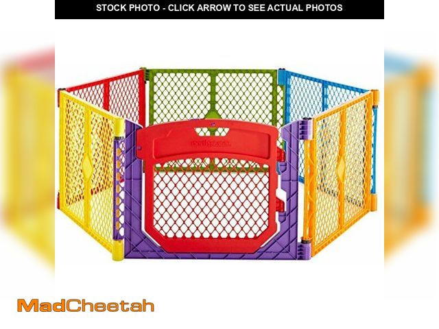 Lot 74-12664729 - Toddleroo by North States - Superyard Colorplay Ultimate Play Yard: Freestanding 6 Panel Baby Plaype...