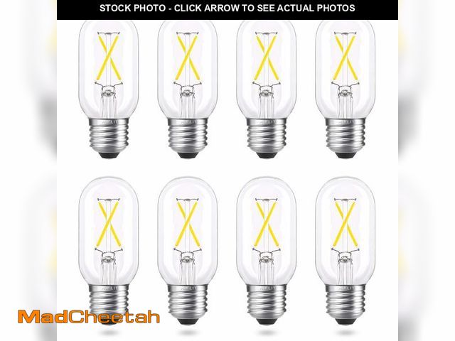 Lot 74-14146572 - Dimmable E26 LED Light Bulb 25W Equivalent, Energy Efficient 2W, Daylight White 5000K, 200lm Tubular...