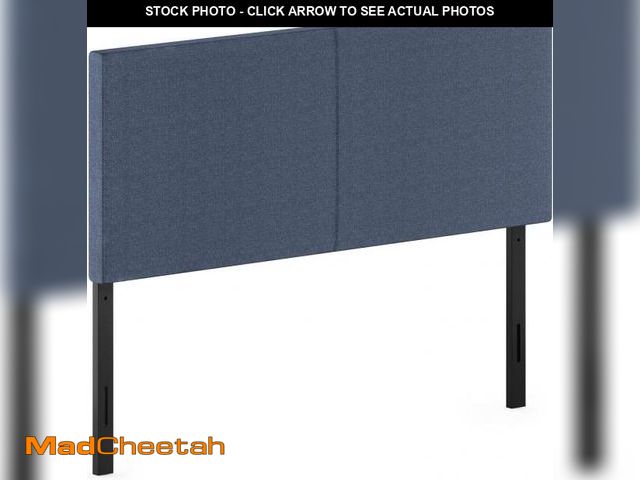 Lot 74-12288420 - Furinno Roanne Upholstered Headboard, Full, Denim - UNUSED