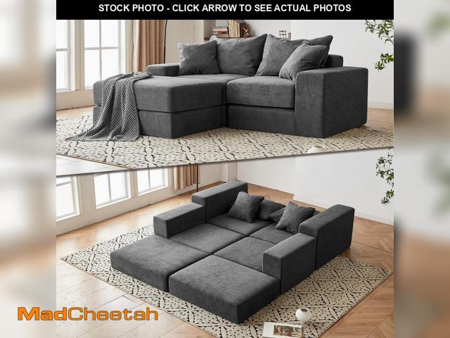 Lot 74-12391451 - Modular Sectional Loveseat Cloud Sofa, Boneless Couch with Non Slip Base, Modern Sleeper Sofa for Cu...