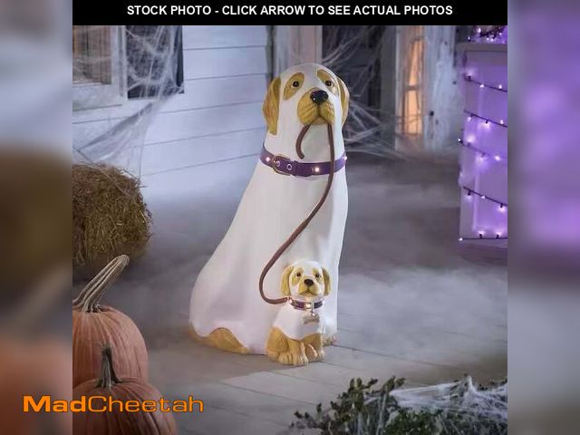 Lot 74-12892703 - Home Accents Holiday 2.5 ft LED Golden Retriever Ghosts - USED