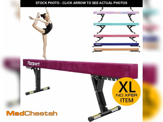 Lot 74-13073343 - FBSPORT 8ft Adjustable Balance Beam: High and Low Floor Beam Gymnastics Equipment for Kids/Adults,Gy...