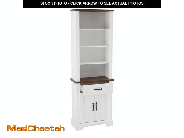 Lot 74-13778213 - EDX 72" Wood Bookshelf with 2 File Drawers, Adjustable 4 Shelves for Home Office or Living Room Stor...