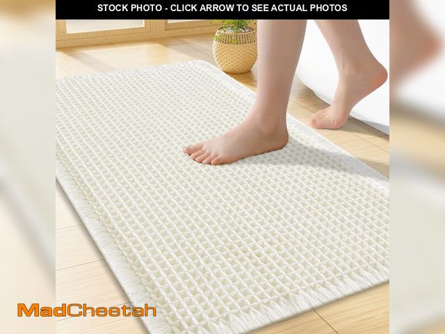 Lot 74-13719845 - Smiry Waffle Bath Mat 24x17, Extra Soft Absorbent Bathroom Rugs, Non Slip Machine Washable Quick Dry...
