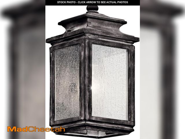 Lot 74-12170784 - Kichler 49501WZC Wiscombe Park Outdoor Wall 1-Light, Weathered Zinc, 12.5-Inch - UNUSED