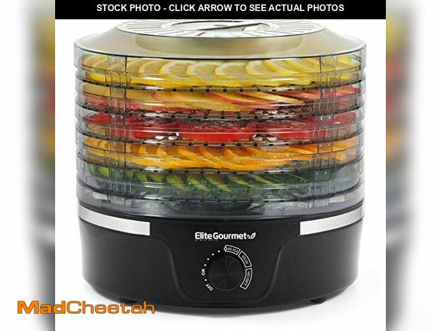 Lot 74-12632972 - Elite Gourmet EFD319 Food Dehydrator, 5 BPA-Free 11.4" Trays Adjustable Temperature Controls, Jerky,...