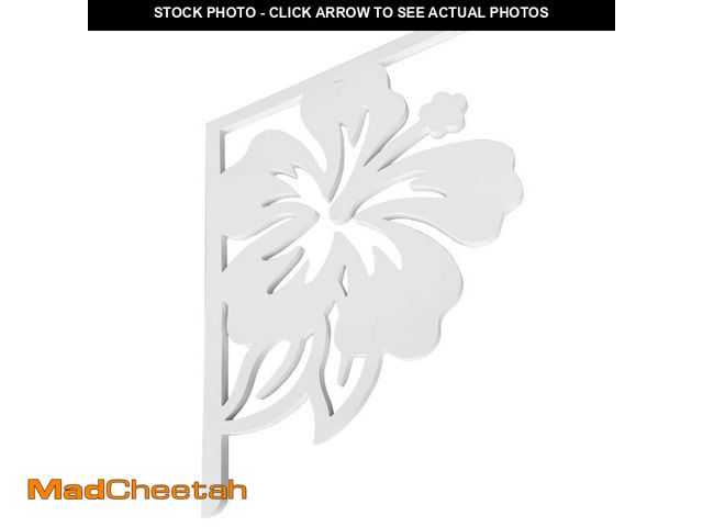 Lot 74-14345323 - Nature Brackets Decorative 16 in. Paintable PVC Hibiscus Mailbox or Porch Bracket - UNUSED