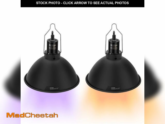 Lot 74-12685523 - REPTITRIP Reptile Light Fixture 8.5-Inch, Reptile Heat Lamp Max 150W, Reptile Tank Lighting Fixtures...