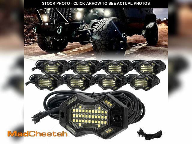 Lot 74-14272772 - SUNPIE 8 Pods Built-in Magnets 6000K White Rock Lights with Extension Wires - UNUSED
