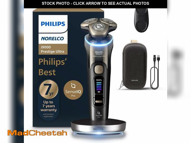 Lot 74-13628869 - Philips Norelco Shaver i9000 Prestige Ultra, Wet &amp; Dry Electric Shaver, Black Gradient, SenseIQ ...